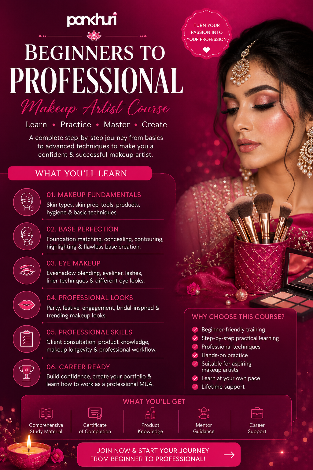   Beginner to professional makeup    